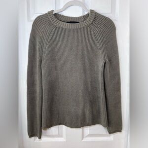 Jenni Kayne Taupe Crew Neck Sweater Olive Green Size XS